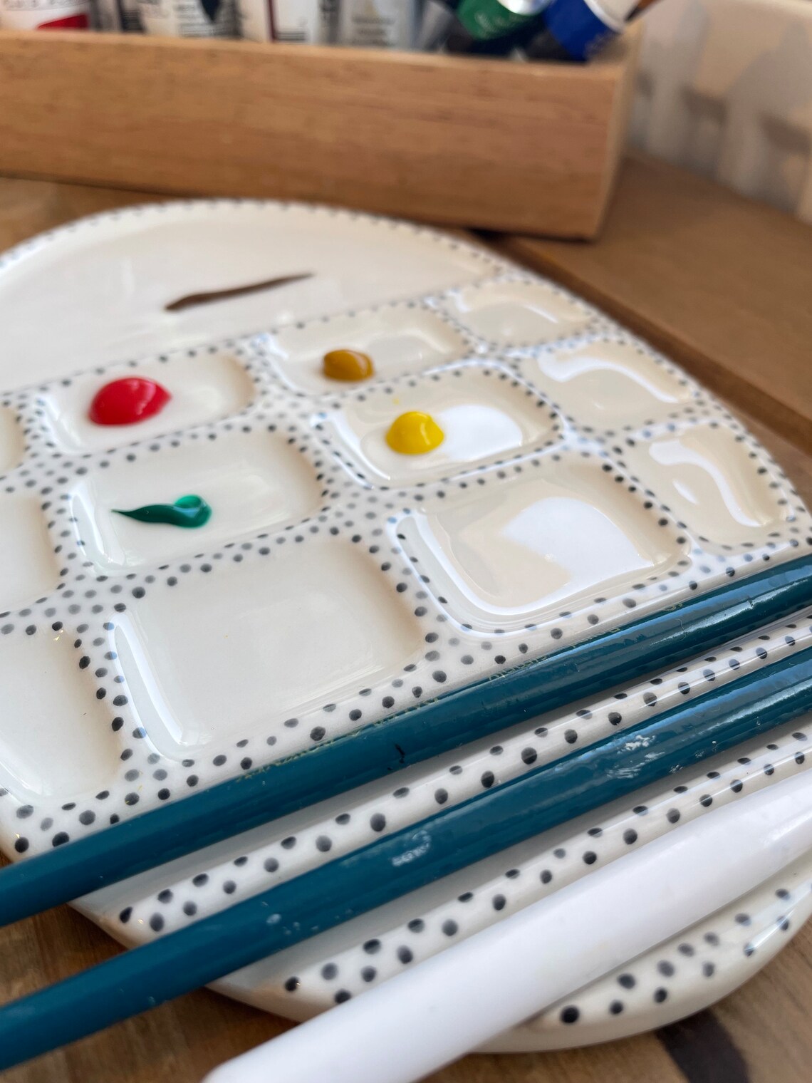 Handmade Ceramic Palette Watercolor Palette Ceramic Artists Etsy