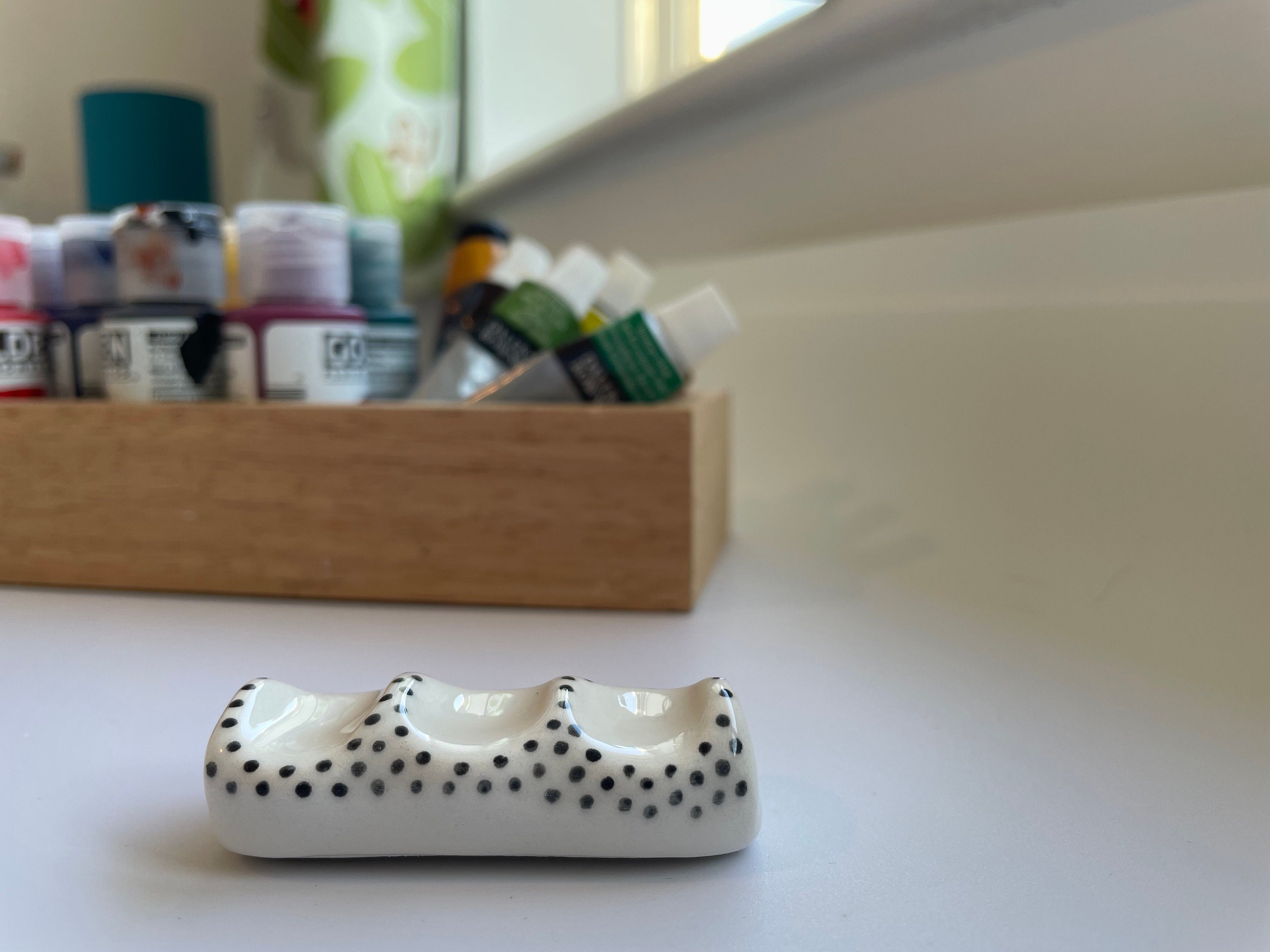 Miniature Paint Brush Holder Ceramic Paintbrush Holder Paint Etsy