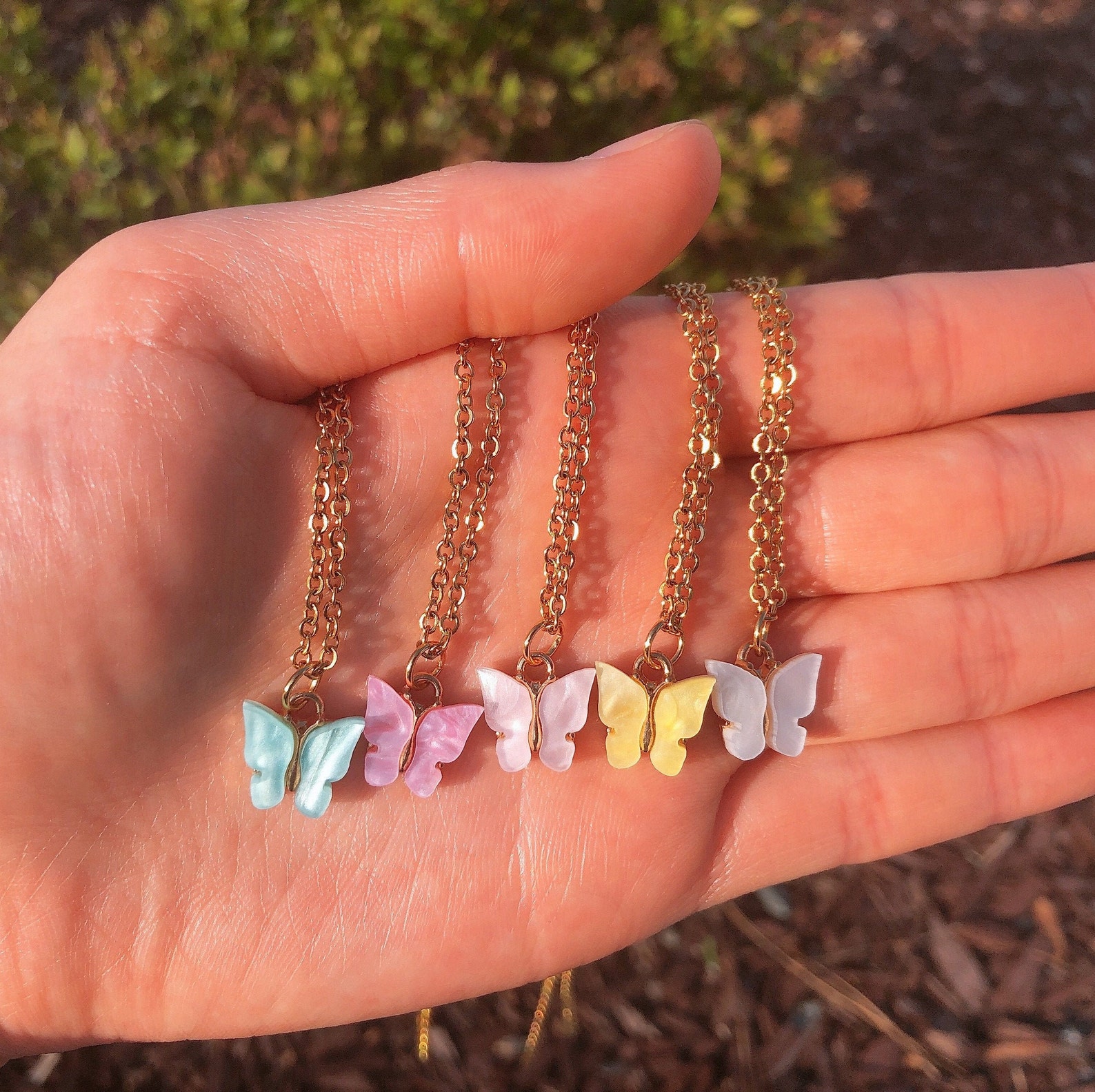 Butterfly necklace aesthetic butterfly charm necklaces | Etsy