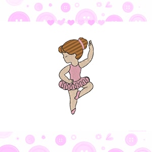 Diseño de bordado Bailarina - cod1 - Bastidor 4x4