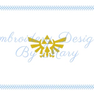 Zelda Triforce Inspired Machine Embroidery File Design