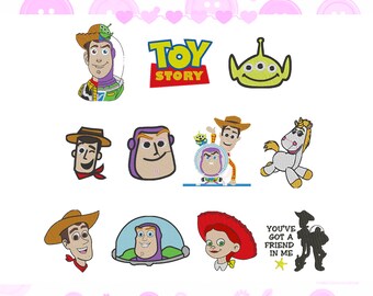 Puede incluir: Un conjunto de 10 parches bordados de colores con personajes de la película Toy Story. Los parches incluyen a Woody, Buzz Lightyear, Jessie y el icónico logotipo de Toy Story.