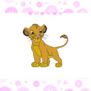 Broderidesign Lejonkungen inspirerad Simba - cod1