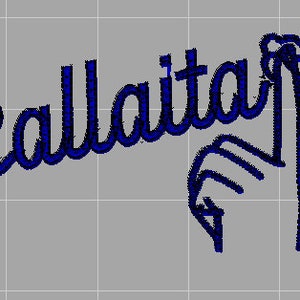 Bad Bunny Callaita embroidery digitized logo