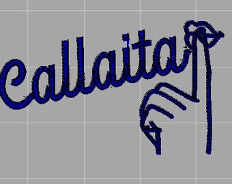 Bad Bunny Callaita embroidery digitized logo