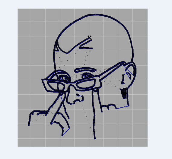 Bad Bunny Outline Embroidery Digitized Logo - Etsy