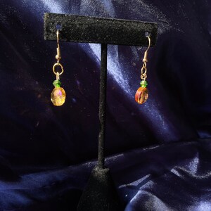 Dainty pumpkin inspired earrings