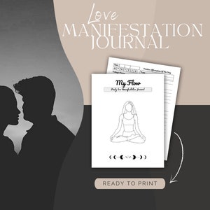 Love Manifestation Journal Printable, Digital Manifestation Guide, Attract Love Workbook, Manifesting Journal, Manifesting Planner PDF,