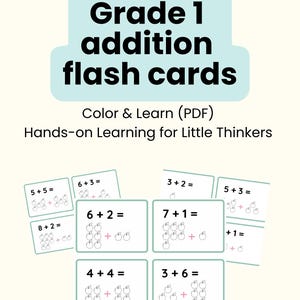 Grade 1 Addition Flash Cards • Apple Counting Activity (Printable PDF)