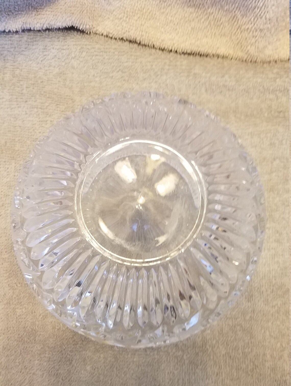 Vintage crystal ivy glass bowl Etsy