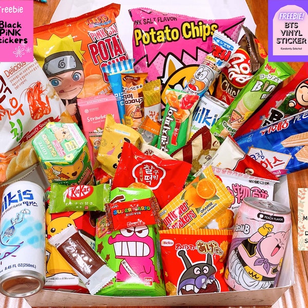 52 PC Asian Snacks W/ Drinks! Assorted/Mixed/Korean/Japanese/Chinese/Taiwanese/Philippines Snack