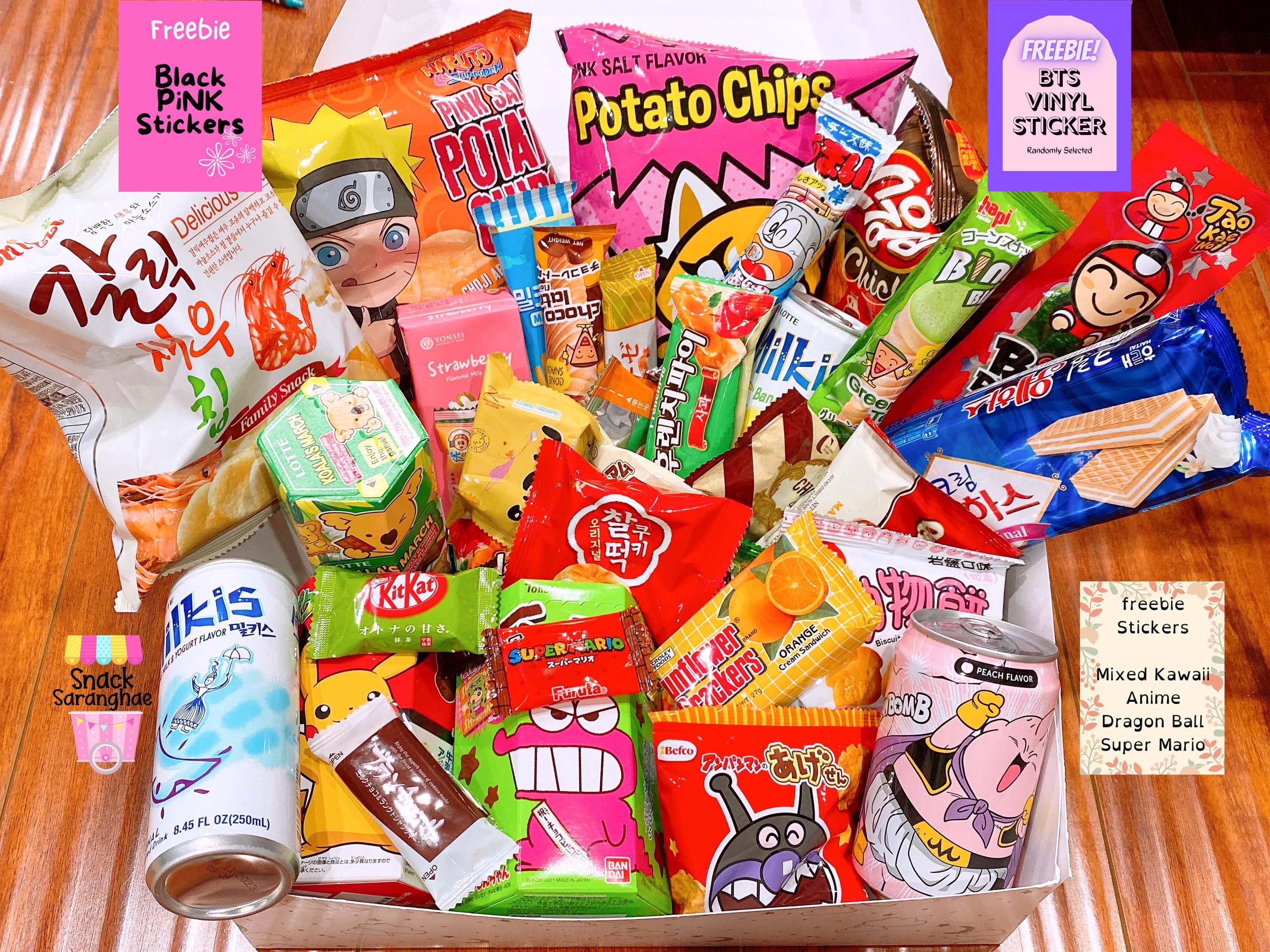 Korean Gift Kids Snack Box, Asian Snack, Put Korean Snacks in an