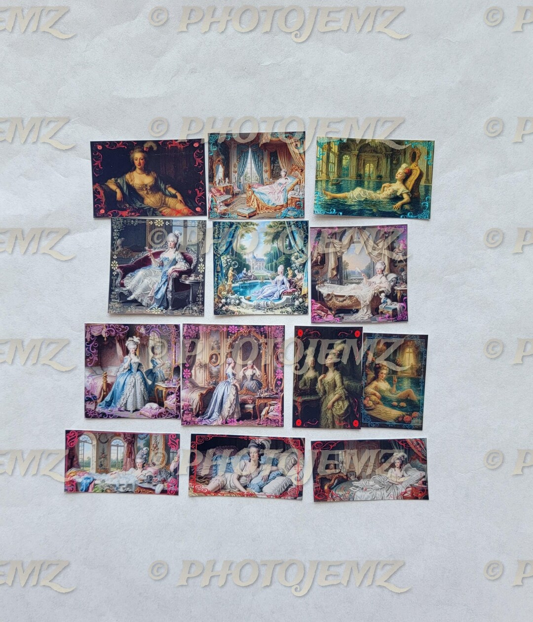 Mini Marie Antoinette's Vinyl Sticker Set of 13 Rococo Romance ...