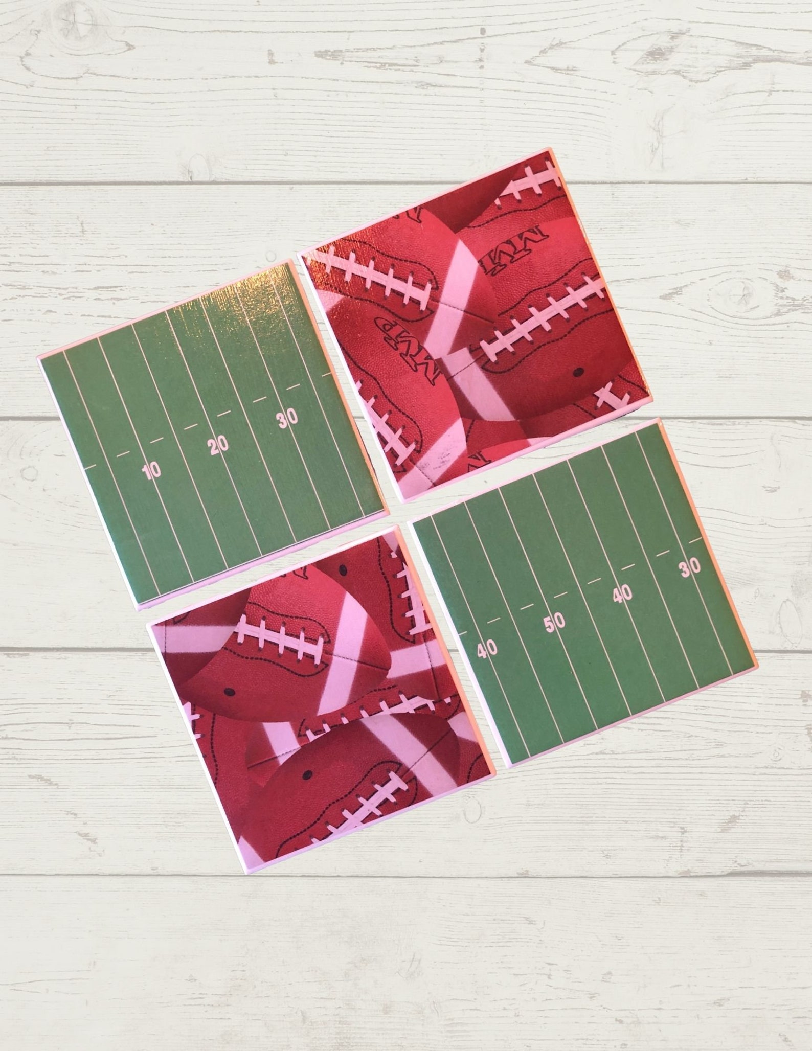 A Set of 4 Football Coasters/Fun Coasters/Man Cave/Sports Etsy