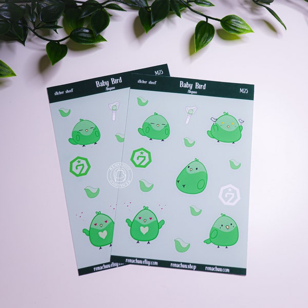 Ahgase Baby Bird | Kpop Got7 Merchandise | Animal Sticker Sheet [M25]