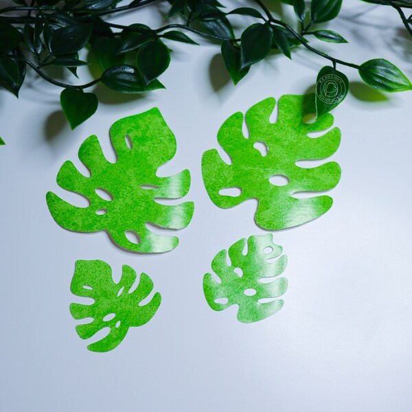 Monstera Leaves Die Cut Sticker / Stationery