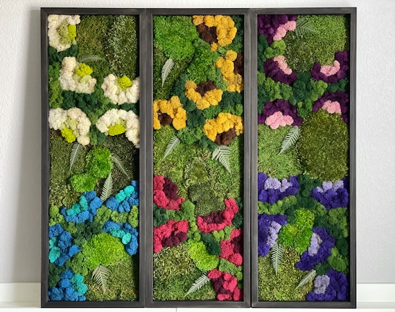 Handmade Preserved Wall Moss Art