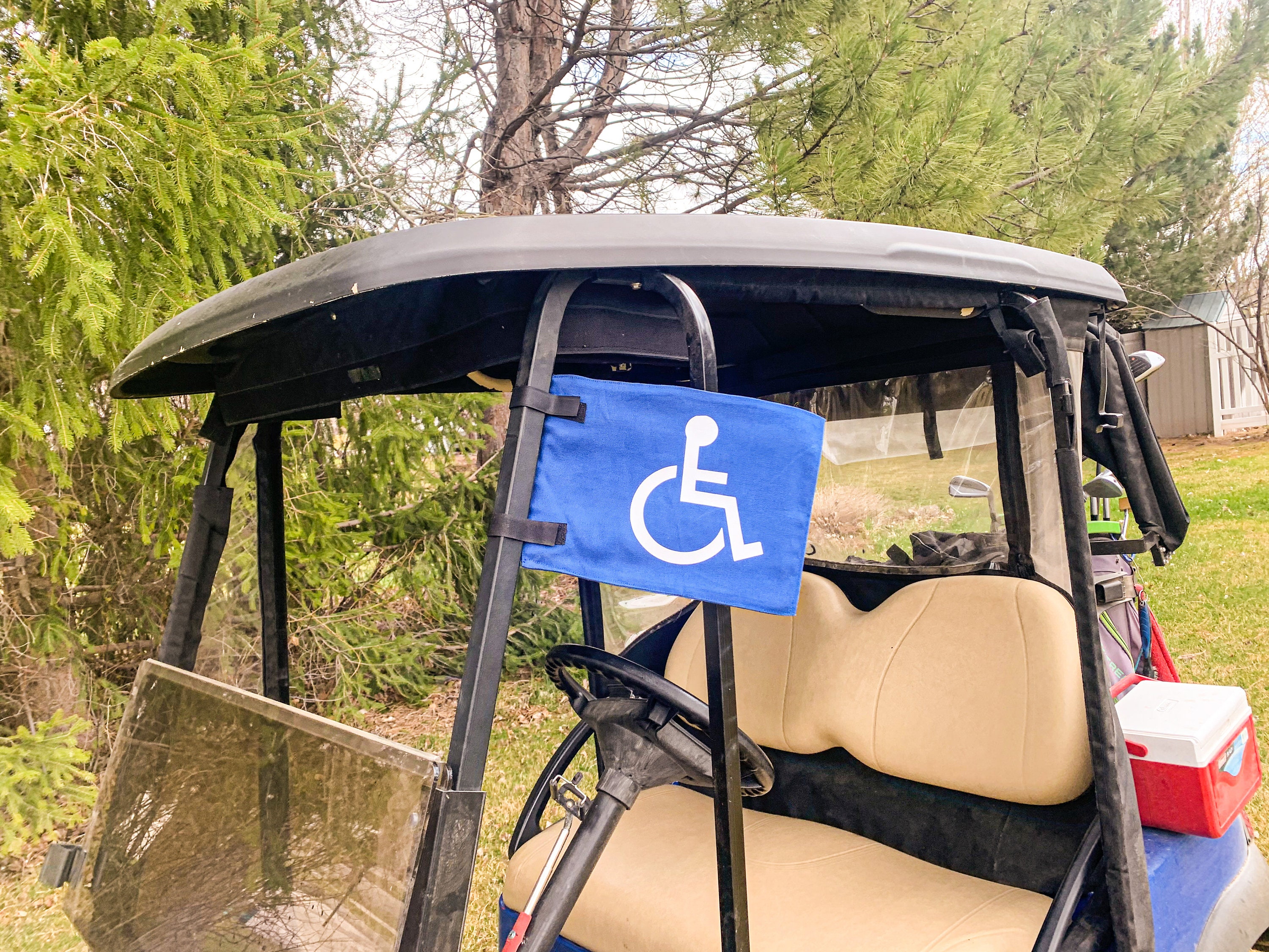Handicap Flag para Golf Cart 6in.x9in. por Payne Productos Etsy