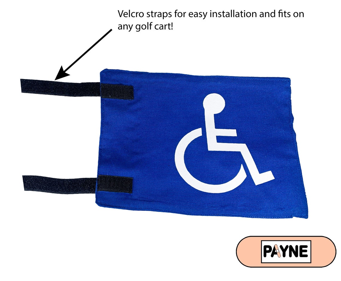 Handicap Flag for Golf Cart 6in.x9in. by Payne Free Products Etsy