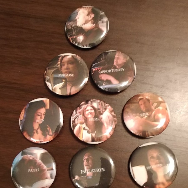 Firefly/Serenity button/pin or magnets - 9 people looking into the void