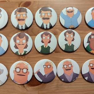Bob's Burgers friends buttons/magnets 58mm - 2.25''