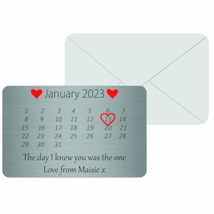 Carta personalizzata Sentimental Keepsake Metal Wallet Il giorno in cui ho saputo che eri quello