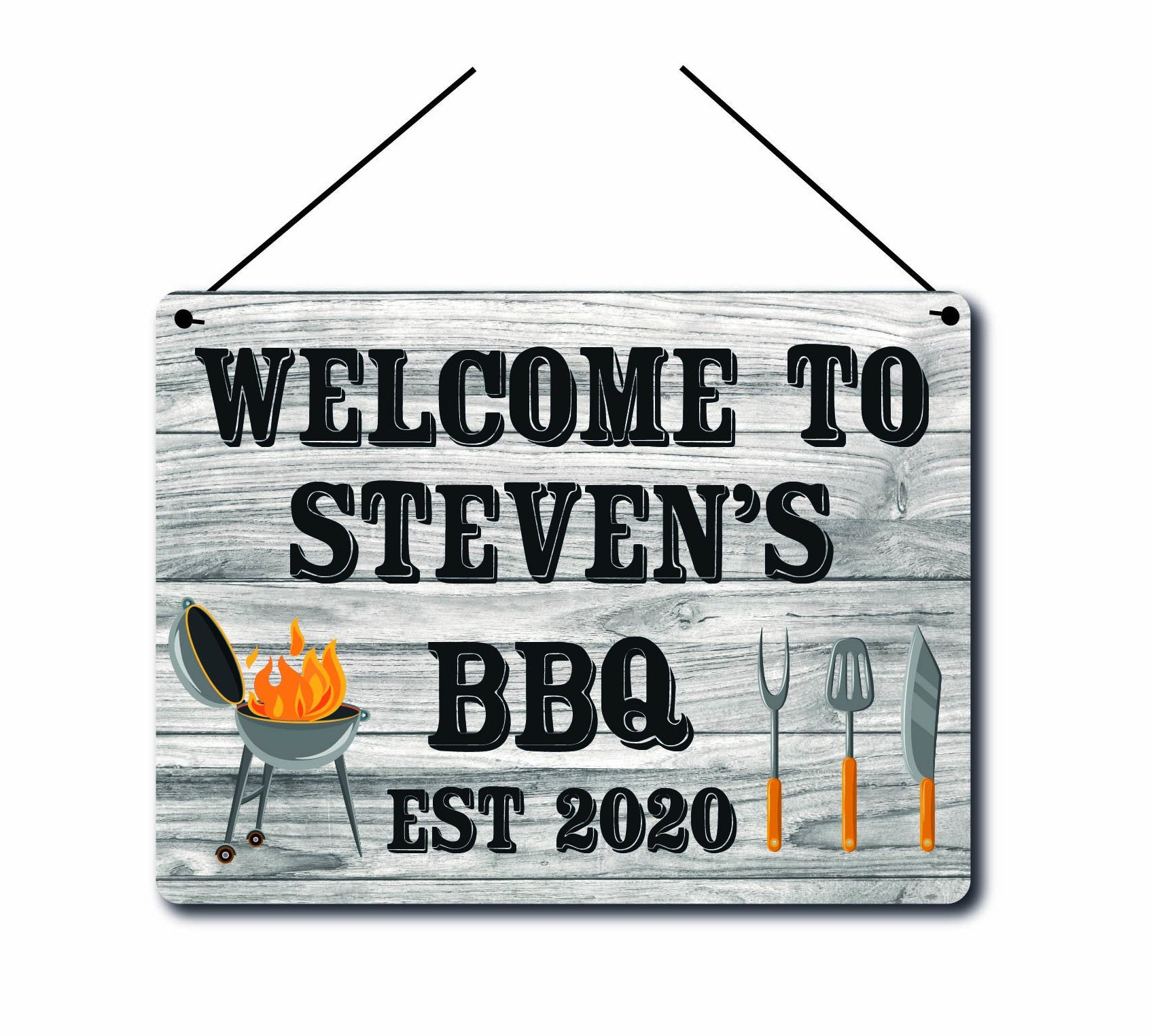 Personalised Home BBQ Sign Metal Plaque Gifts Bar Garden A5 | Etsy