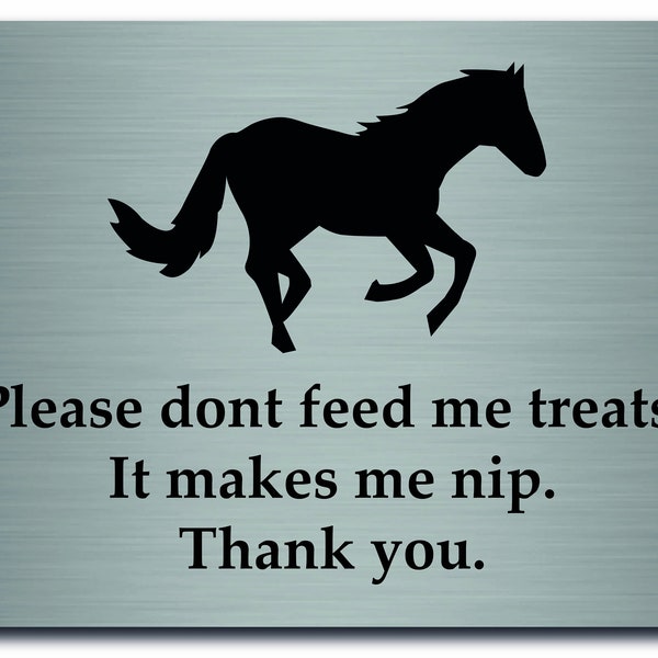 Horse Please Don't Feed Me Sign Plaque 20 x 15cm A5 size