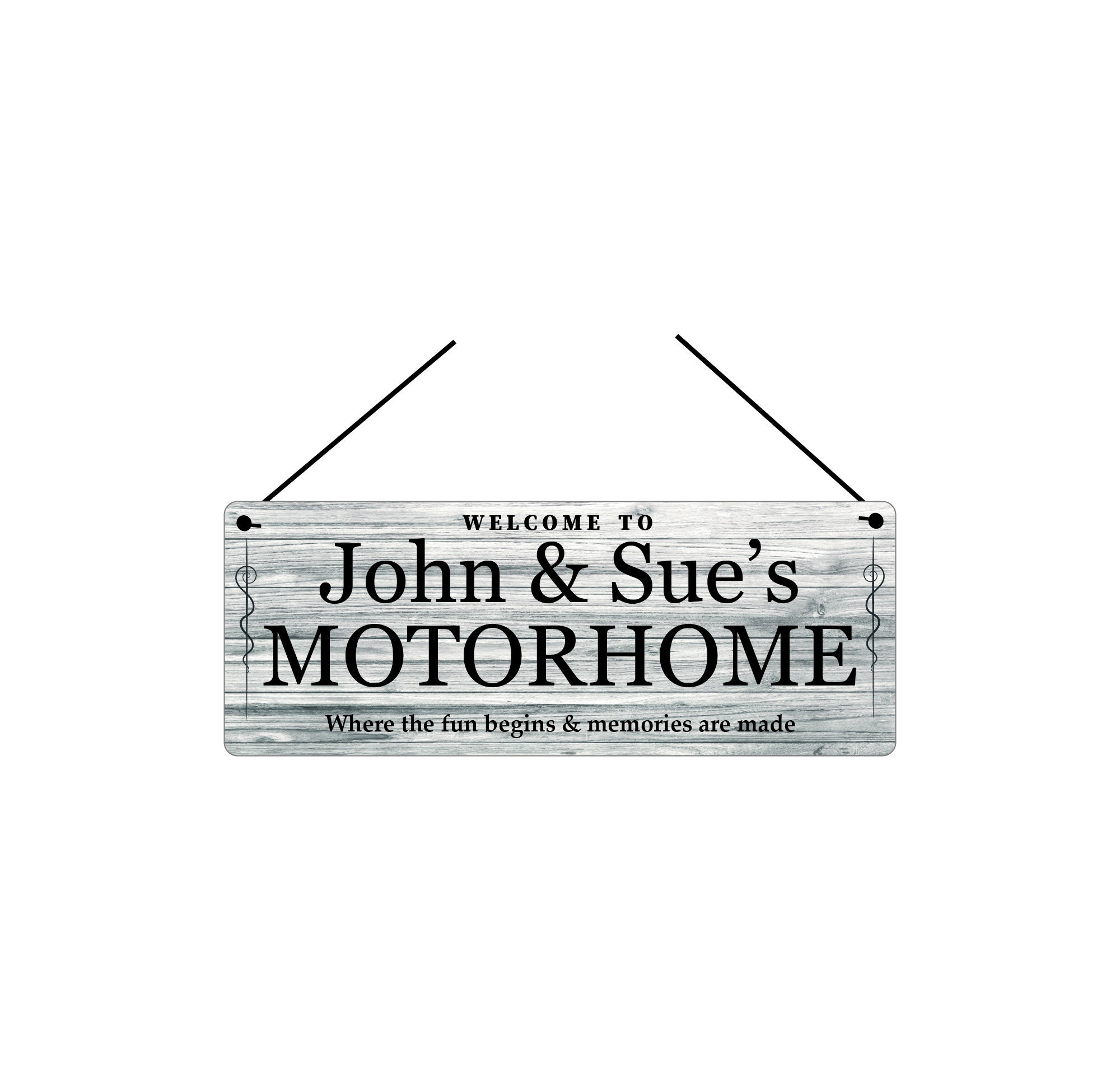 Personalised Hanging Motorhome Sign 20 X 7.5 Cm - Etsy UK