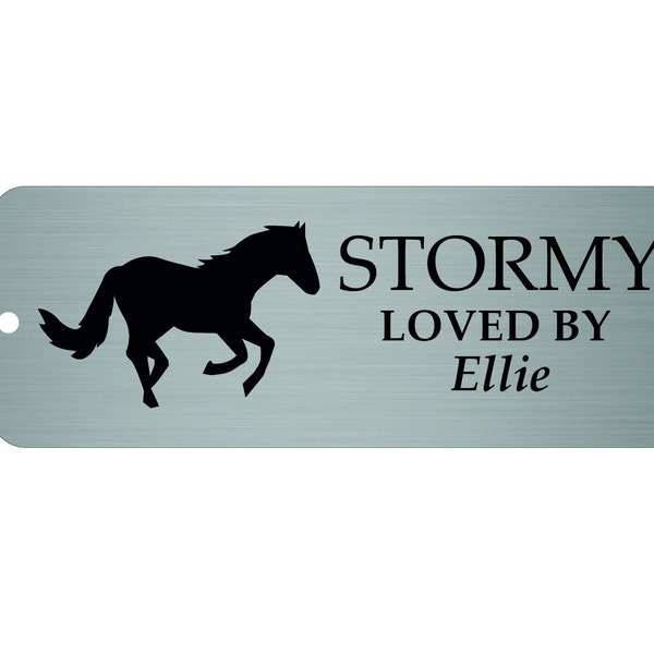 Stable Door Sign, Horse/Pony Name Plate Plaque 20 x 7.5 cm