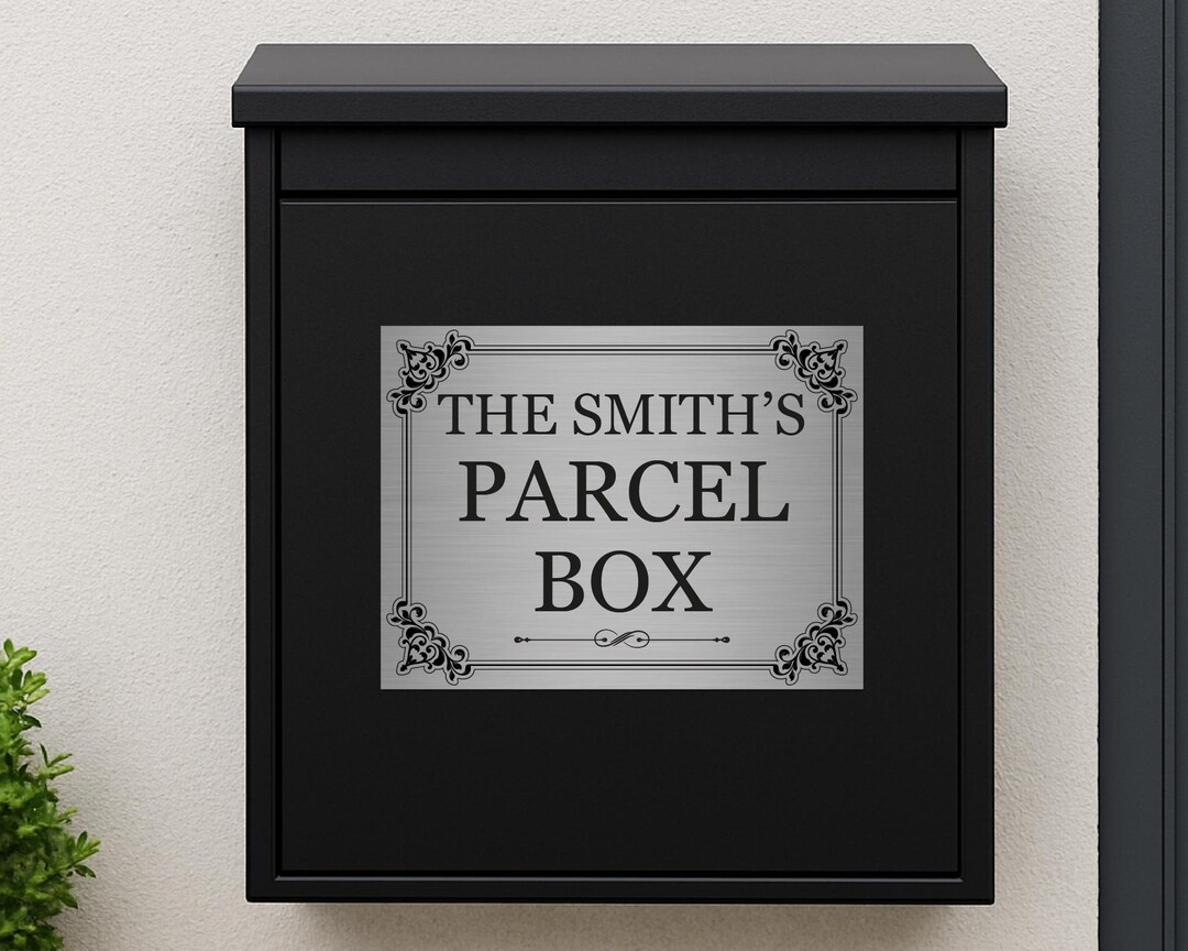 Personalised A5 Brushed Silver Parcel Box Sign – Custom Aluminium ...