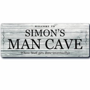 Personalised Mancave sign 20 x 7.5 cm