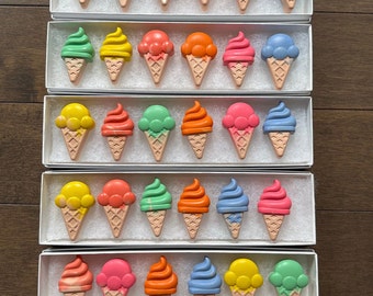 Ice Cream Crayons, Popsicle Party Favor,  Kids BIRTHDAY Crayons, Crayon Name Set, Custom Name Crayons in a Gift Box, Birthday Gift Kids