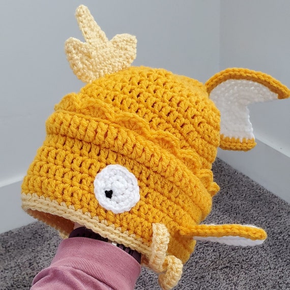 CROCHET PATTERN Little Useless Fish Slouchy Hat Magikarp Hat Pokemon Hat  Crochet Hat 0-6 Month to Toddler Sizes 