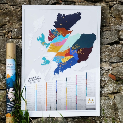 Munro Bagging Scratch off Map Munro Baggers Poster A1 Etsy UK