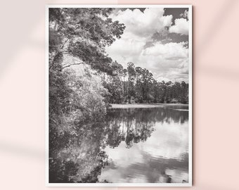 Square Lake, Florida, Landscape, Fine Art Black and White Photo Wall Art Print