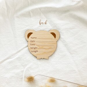 Teddy Bear Milestone Cards | Wooden Hello World | Baby Shower Gift ...