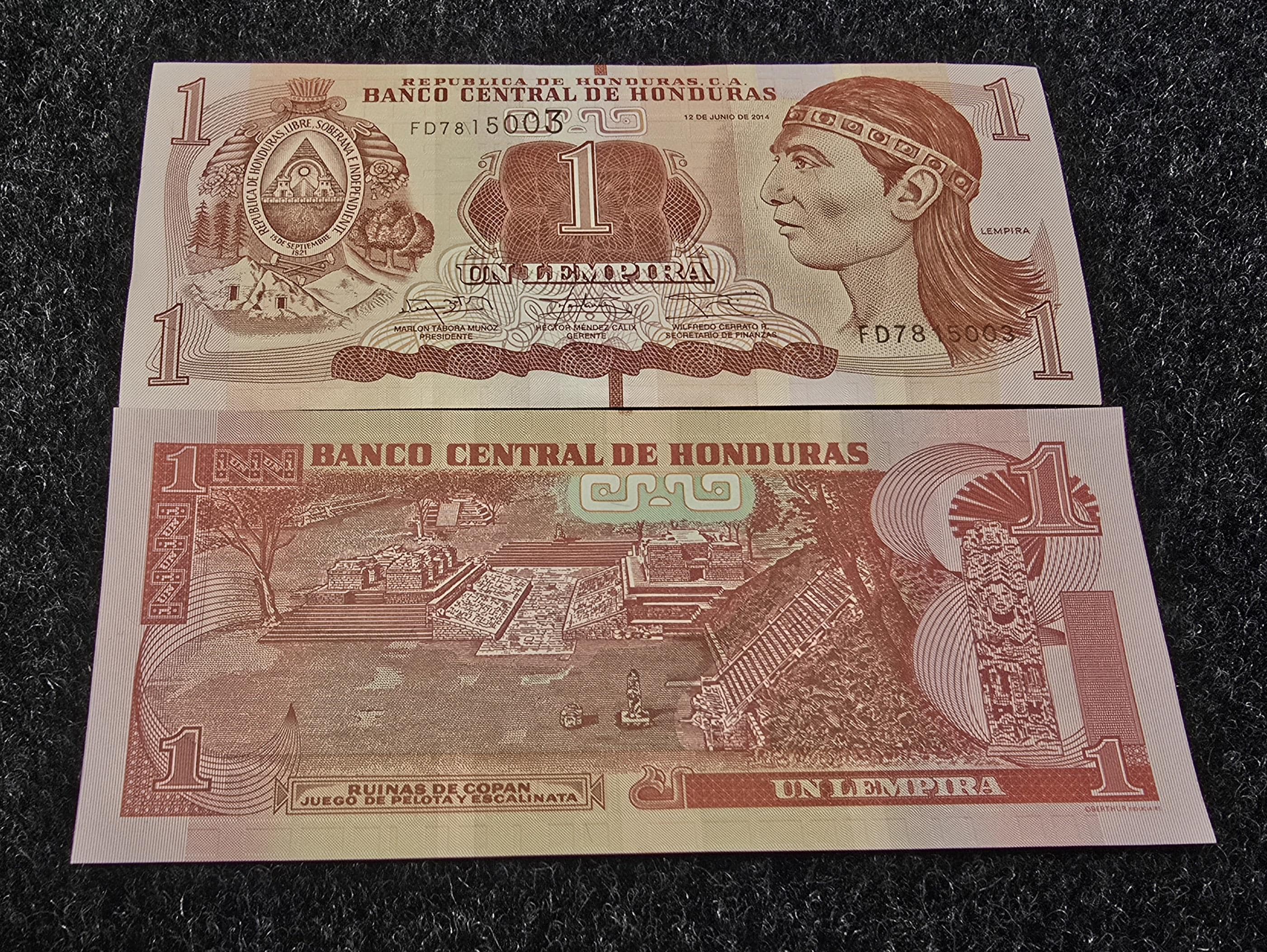 HONDURAS 1 Lempira Banknote; P-96; UNCIRCULATED From 2012