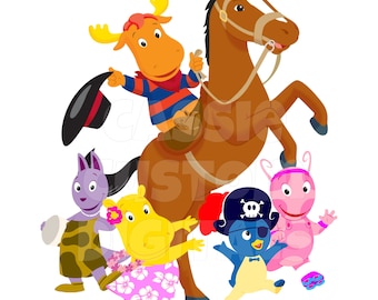Backyardigans Cartoon PNG, 2000s Nostalgic Clipart (Digital Download)