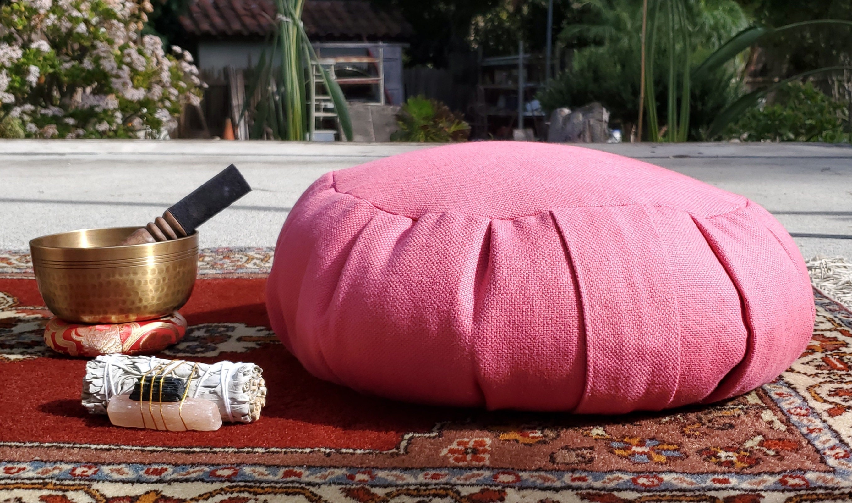 Handmade Zafu Meditation Cushion 100 Organic Buckwheat Etsy