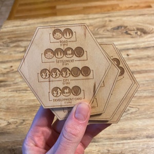 Catan-Inspired 4-Person Boardgame AND 5-6 Player Expansion Laser Template & Glowforge File Download image 3