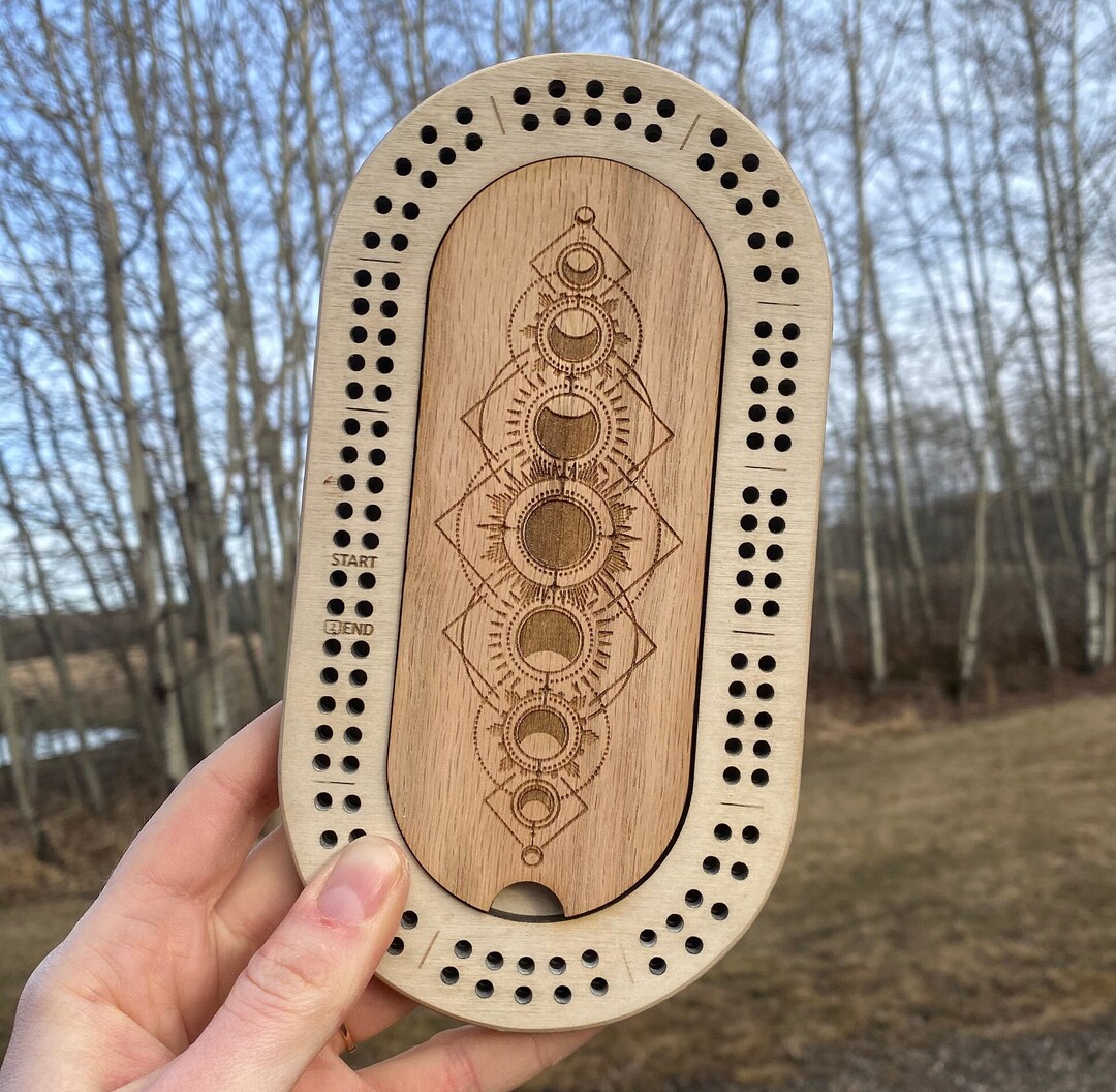 Mini Rib Board Mini Crib Board With Peg Storage - Lunar Phase - Etsy