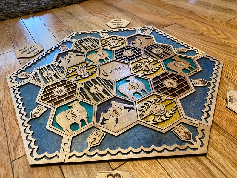 Settlers of Catan Laser Cut Files Etsy España
