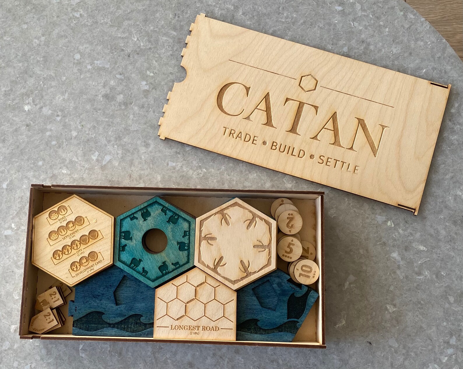 Settlers of Catan Laser Cut Template Files for Laser or Etsy Canada