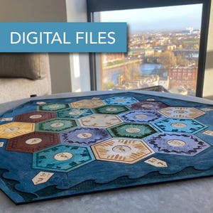 Download do arquivo do jogo de tabuleiro inspirado em Catan - Jogo principal - Arquivos de modelo de laser e Glowforge