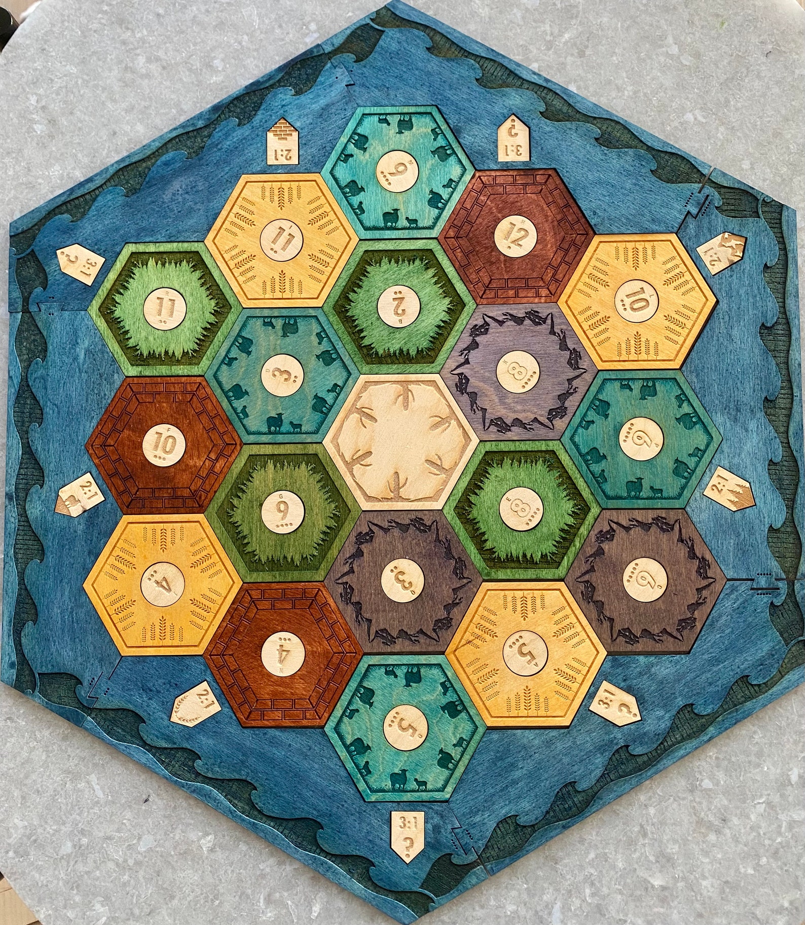 Settlers of Catan Laser Cut Template Files for Laser or Etsy Canada