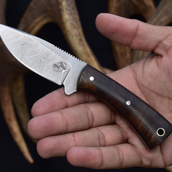 Rugged Ranch Cowboy Knife with Rosewood Handle
