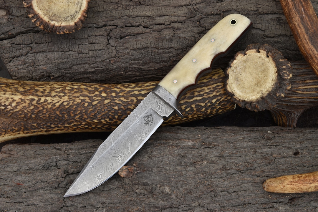 Knives Ranch Handmade Damascus Steel Hunting / Bushcraft / Camping