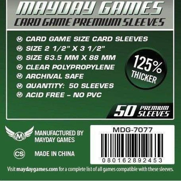 Mayday Premium Card Game Sleeves (50 63.5x88mm) (MDG-7077)