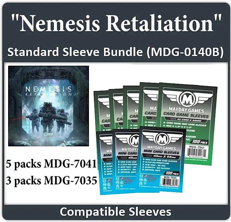 nemesis card sleeve size Mayday Games -Premium Compatible Bundle : Toys & Games Grab our pre Nemesis Compatible Card Sleeves –